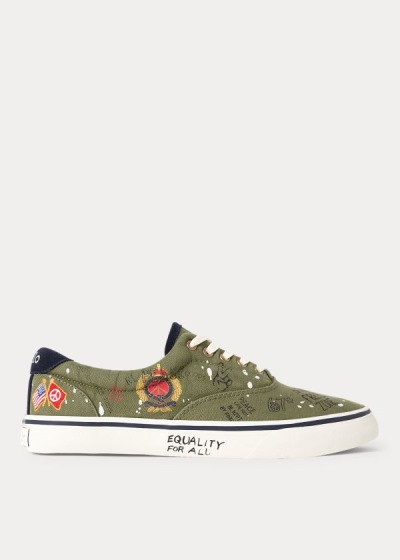 Zapatillas Polo Ralph Lauren Hombre Verdes Multicolor - Graffiti Thorton - VBYJN6871